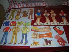 anziehpuppe Vintage Papierpuppe Barbie Familie Sonnenschein