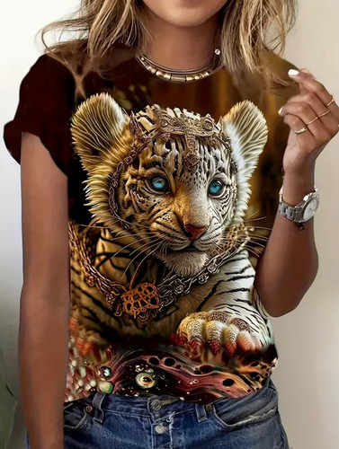 Top damen shirt raubkatze - damen,