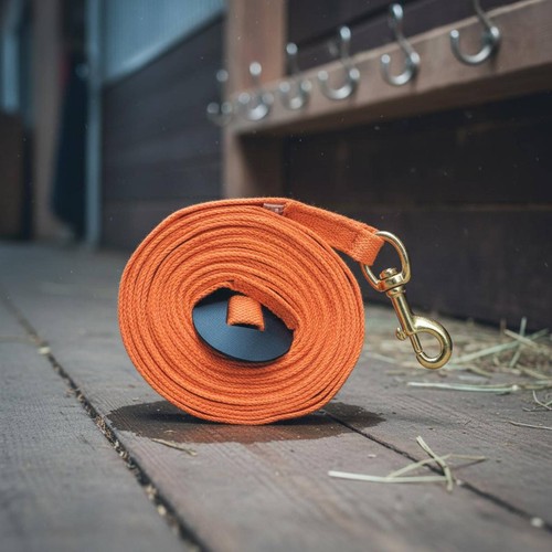 Vibrant orange pferdelonge - 7.6,