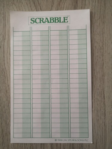 Scrabble zählblatt foliert - scrabble,