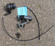 Fahrrad Schaltwerk hinten mit Schalter und Zug von shimano SIS index Tourney