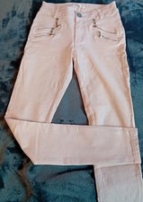 Jeans, Damenhose, Röhrenjeans, hellerosa, beschichtete Haptik, XS, ?