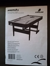 Snookertisch HUSTL L Courgar, 1.60m x 0,80m x 0,80m; komplett m. Kugeln usw.