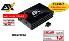 B-Ware ESX Q-FOURv3 4-Kanal Digital Verstärker 480 Watt RMS mit Fernbedienung