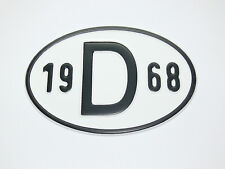 D-Schild 1968 Alu geprägt