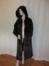 Nerzmantel 38/40 BLACKGLAMA mit Kapuze Nerz Pelzmantel Luxus INSTYLE Furcoat 