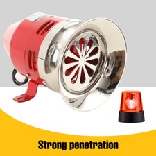 120dB Industrielle Alarmsirene 100W AC 220V Motoralarm Alarmanlage Sirene Rot