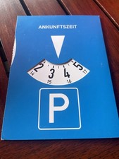 neuwertige Parkscheibe mit Werbung