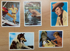 6 Sammelkarten Flipper, Lassie, Bronco - Keystone (60iger Jahre)