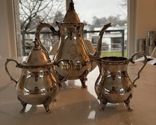 Vintage versilbertes Tee-Set