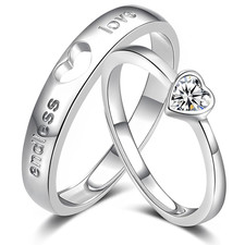 1 Paar Trauringe,Herz Ring