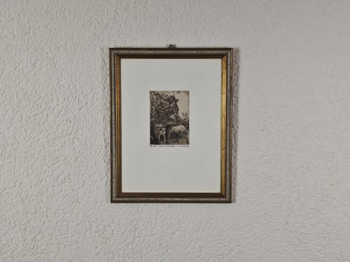 Original radierung schloss - original,