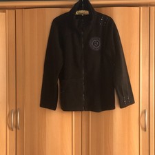 Schwarze Damen-Fleecejacke   Gr. XXL
