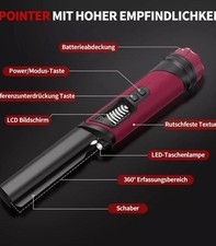 DR.ÖTEK Pinpointer Metalldetektor IP68 Wasserdicht 360° Suchen Handheld Pin
