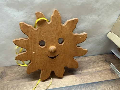 Holz sonne wanddeko gesicht - sonne,