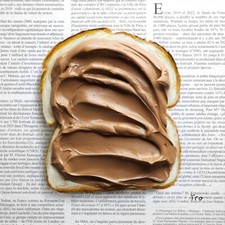 Schokolade 3d Bild Gemälde auf Zeitung Original Dessert Essen Ölgemälde Ölbild