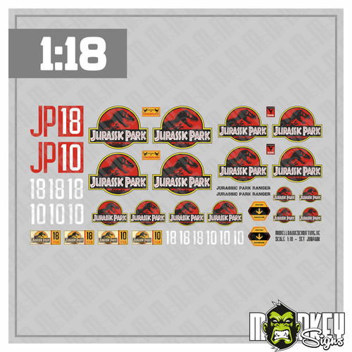 Jurassic aufkleber set rc - jurassic,