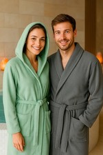 Bademantel Waffelpique Damen