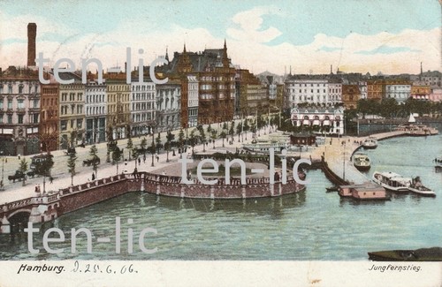 Postkarte lithographie 1906 - postkarte,