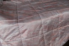 Vintage Tagesdecke 240 cm x 230 cm rosa und grau Pastell Bettüberwurf