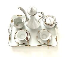 Weimar Porzellan Mokkaservice Marga Tâte á Tâte mit 2 Tassen + 4 weitere Tassen