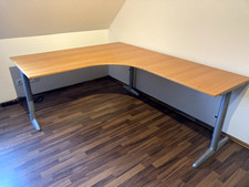 Schreibtisch IKEA "Effektiv-T" L-Form Buche