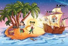 Fahne Flagge Kinderpiraten Kinderpirat Schiff 90 x 150 cm