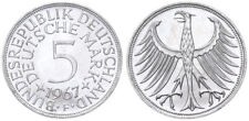 Deutschland 5 DM Silber Kursmünze 1967 F bfr-St. aus orig.Rolle 94411