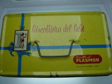Vintage Blechdose biscotti al Plasmon Biscotteria del bebè 50er-60er Jahre