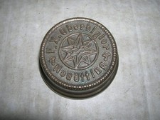Uralt Fahrradklingel Glockendeckel aus Bronze um 1920 F.X. Oberbigler Neuötting