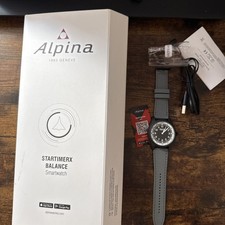 ALPINA Herrenuhr Quarz AL-187BLN4S6 Smart Watch Startimer