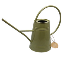 Metall Blumen Gießkanne Olive