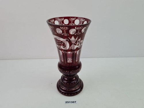 Vase bohemia glass 5cm - bohemia, 25,5cm