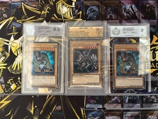 3× Gegradete Yu-Gi-Oh! Karten - 2x Dunkler Magier - 1x Rotäugiger Schwarzer D.