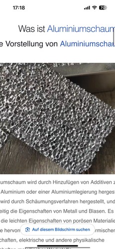 Aluminium schaumplatte - aluminium, in