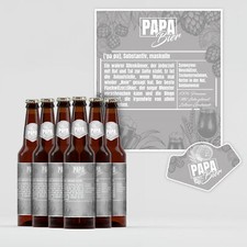 Bieretiketten Aufkleber f. Bierflaschen Flaschenetiketten Sticker Y077-06 Papa