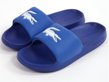 Lacoste Serve 1.0 Slides Herren Sliders Freizeit Sandalen Blau Gr. UK. 6