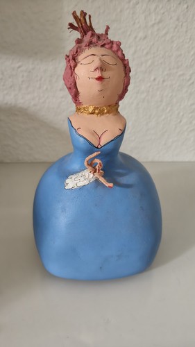 Pappmache figur frau rundlich - figur,