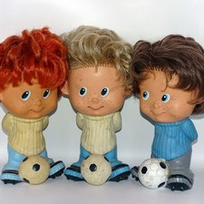 DDR Figuren Fußballjungen 3er