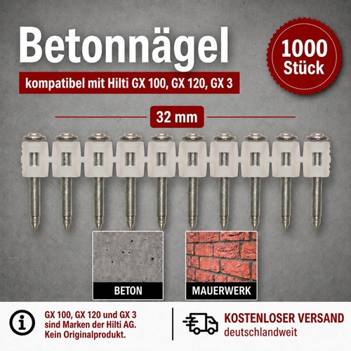 Betonnägel 1000 stück - mm,