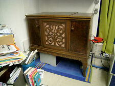 GRAMMOFON elektrisch Schellack Grammophon in echt ANTIKER Truhe (ca. 1930) orig.