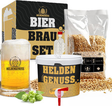 Bierbrauset Helles - 5L Bier - [Echtes Brauerlebnis] - Bier Brauen Set Mit Video