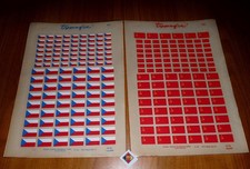 Original DDR Typofix Rubbelbilder NVA 1x Flaggen Tschechoslowakei 1x Sowjetunion