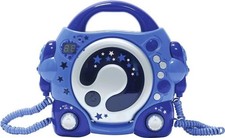 Kinder Karaoke CD Player Blau Musik CD Spieler mit 2x Mikrofon - Bigben CD47
