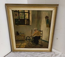 Bild Frau mit Spinnrad, mit