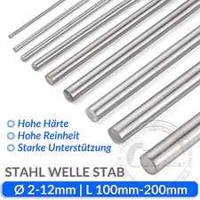 Silberstahl Rund Stahl Welle Stab Rund Lang Stahl Achse Bar Rundstab Ø2mm-12mm