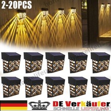 Solarleuchte LED Zaunleuchte Wandlichter Außen Garten Dekor Treppen Solarlampen