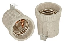 Fassung E27 Keramik mit Befestigungswinkel (Innenbügel) (250V,4A) von ISOLATECH