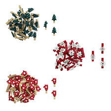 Mini Holz Wäscheklammern Set Weihnachtsmotive Streu Deko Tischdeko DIY -wählbar