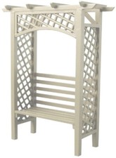 Puppenhaus Weiß Holz Laube